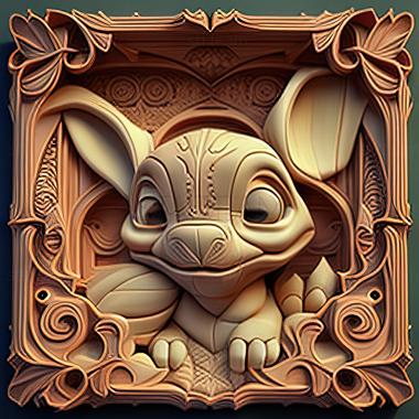 3D model st Big eared Stitch from Lilo and Stitch (STL)